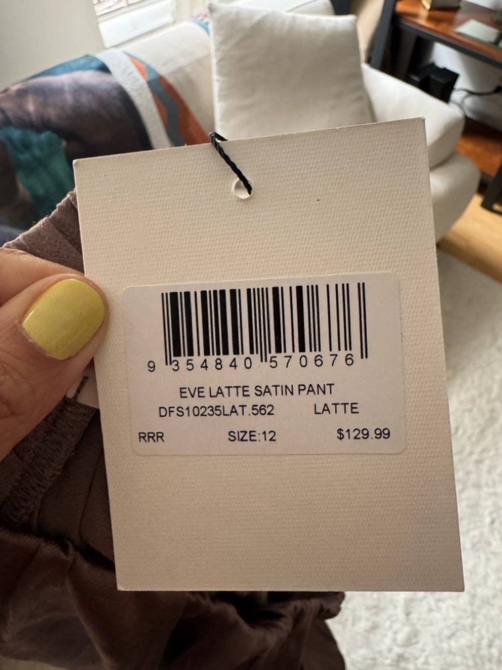 DISSH Eve Latte Satin Wide Leg Pants - Latte (Brown)
